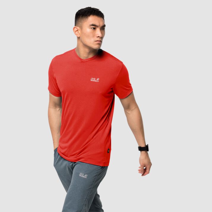 T-shirt Jack Wolfskin Jwp Hombre Naranjas Rojos Mexico-9728451